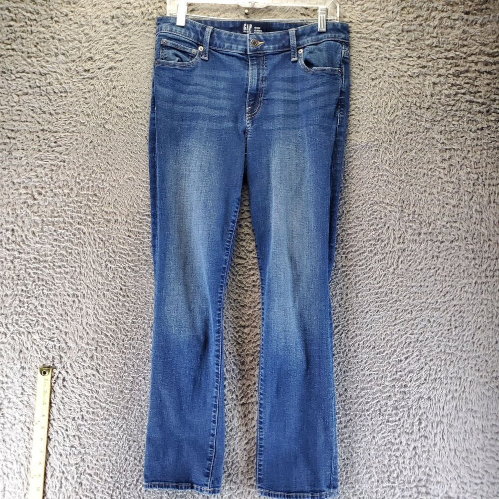 Gap Jeans Womens 10/30 Blue Classic Straight Fit Denim Stretch Mid Rise